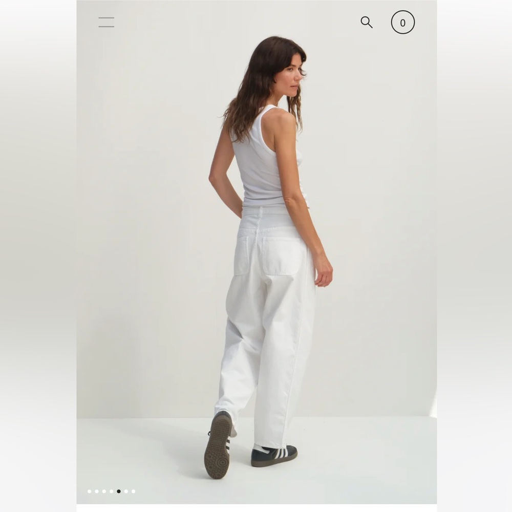 Jesse Kamm California Wide white denim size 2. - Picture 5 of 13